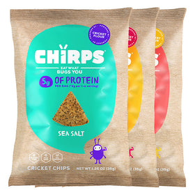 Snack Size Variety Pack of Chirps Cricket Chips (6-Pack)